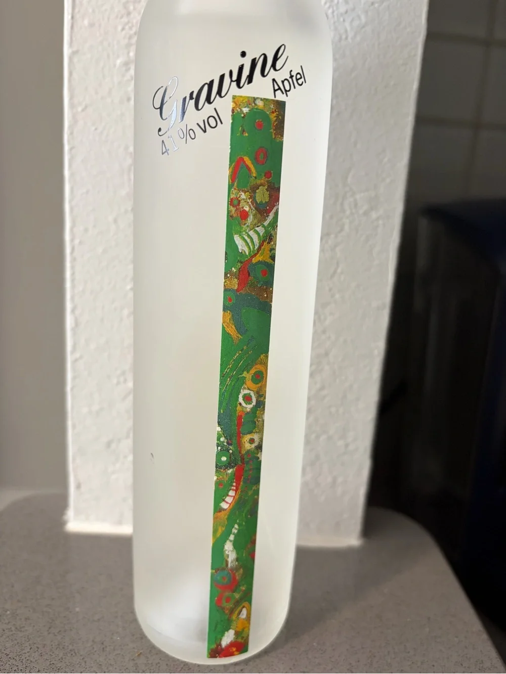 Apple Liqueur - Frosted Bottle with Green Accent